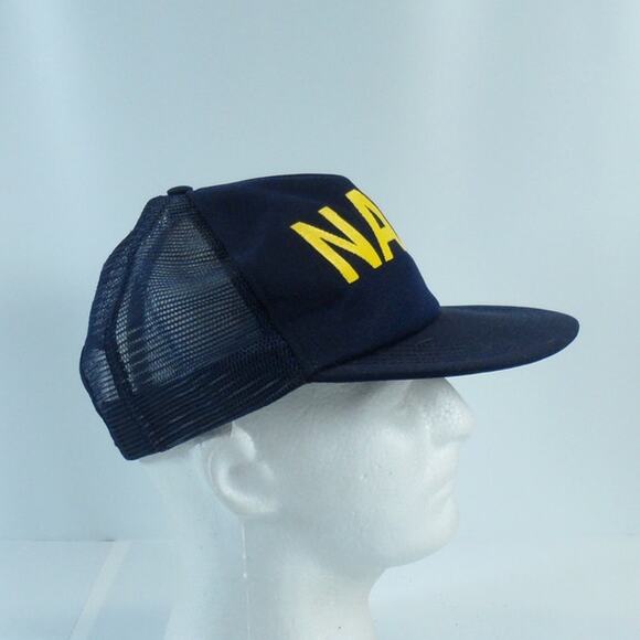 Vintage US Navy Snapback Hat Cap OSFA Made In USA Broadway Sporting Goods - Picture 6 of 8